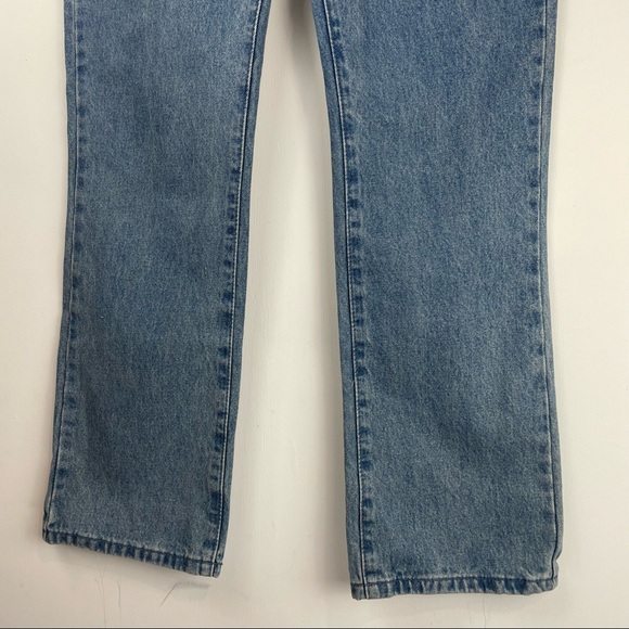 NWT WEWOREWHAT Crossover Button Fly Straight Leg Jeans Chain Sz 27 - Picture 7 of 12